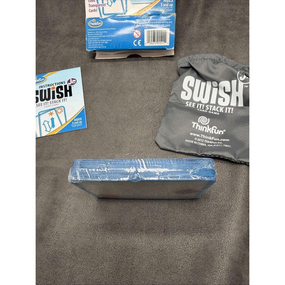 SWISH Jr. See It! Stack It Card Game ThinkFun NEW OPEN BOX - Picture 2 of 7